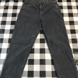 American Eagle High Waisted Grey Corduroy Pants
